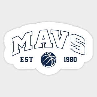 Mavs Basketball Sticker